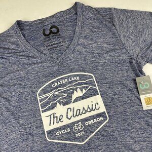 Looptworks Cycle T-Shirt Women’s L Crater Lake The Classic Cycle Oregon 30th Ann